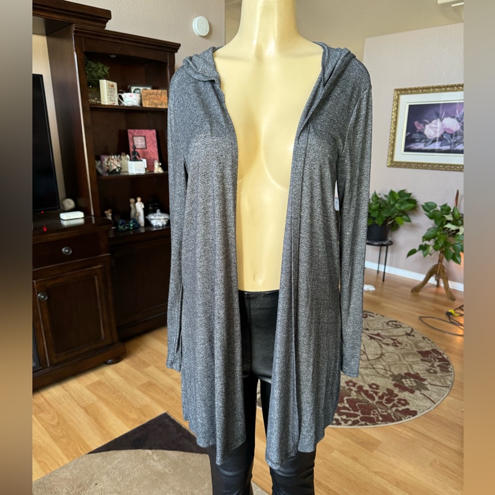 Caution to the Wind dark gray hoodie cardigan-size M